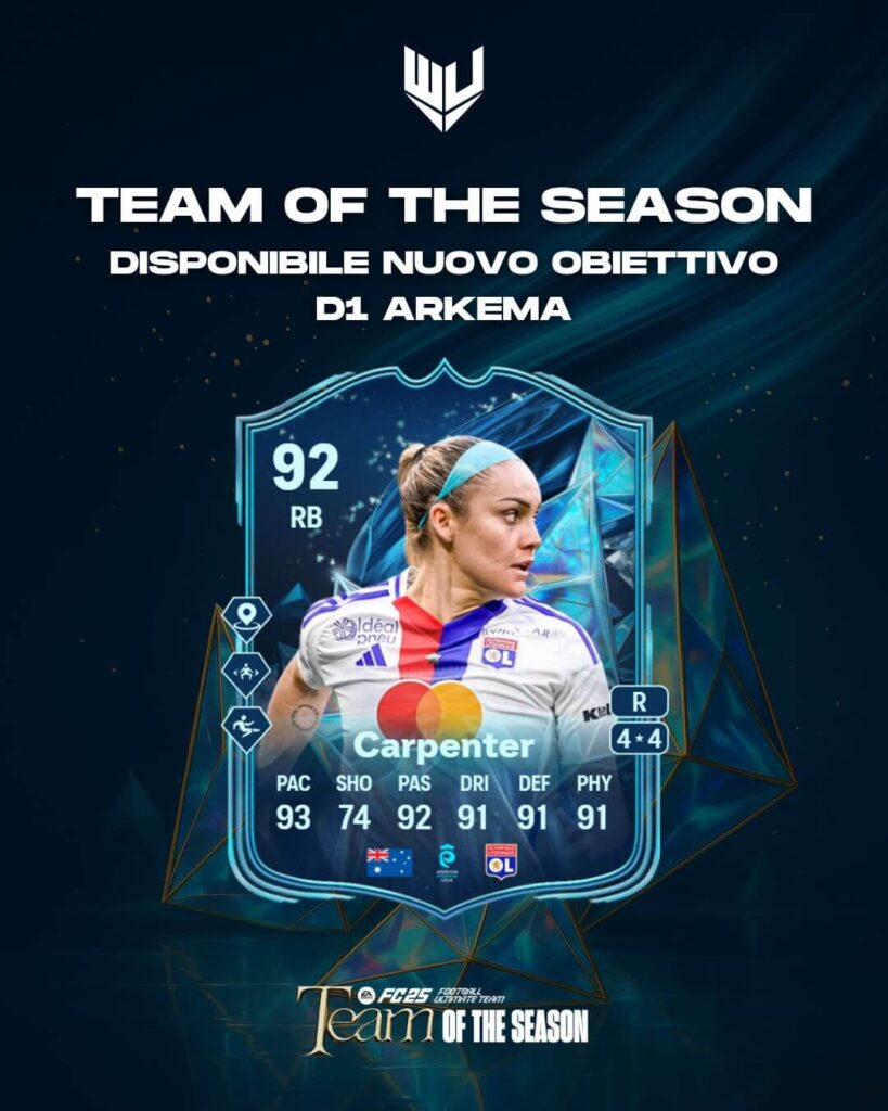 FC 25: Carpenter TOTS obiettivo giocatore