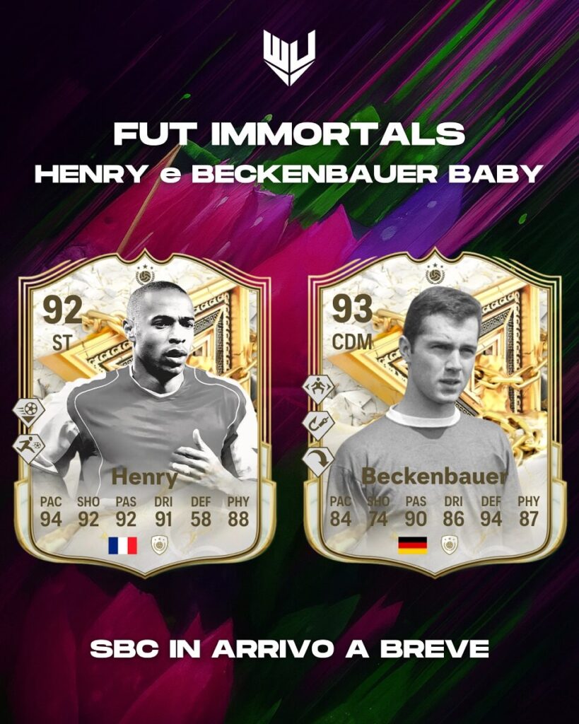 FC 25: Henry e Beckenbauer Immortals Icons SBC