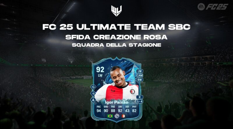 FC 25: Igor Paixao Squadra della Stagione SBC