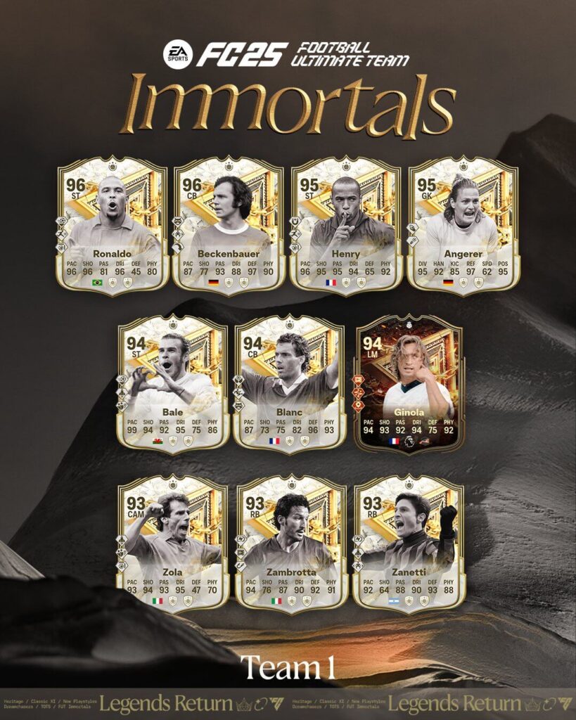 FC 25: FUT Immortals team 1