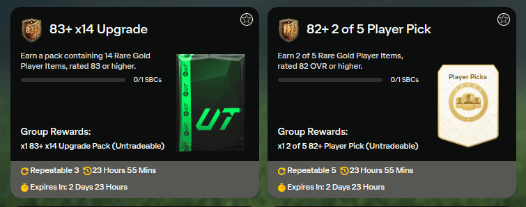 FC 25: SCR aggiornamento 82+ e 83+ FUT Immortals