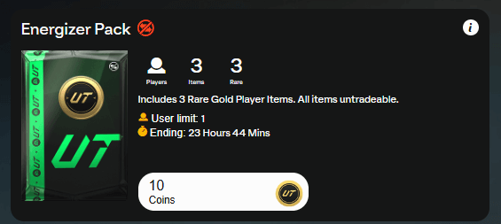 FC 25 Warm-Up TOTS: pacchetto energizer 10 crediti