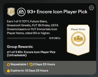 FC 25: 93+ encore Icon player pick