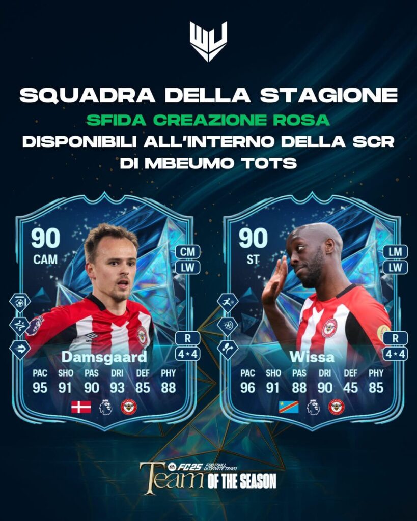 FC 25: Damsgaard e Wissa TOTS SBC