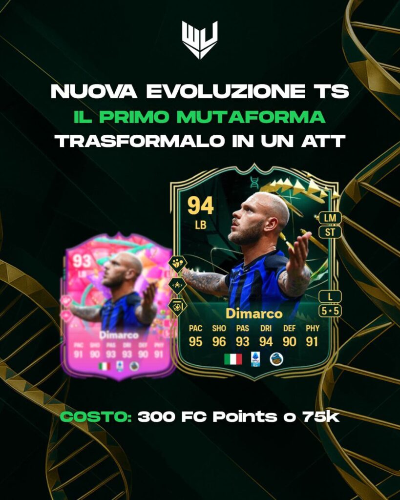 FC 25 TOTS: evoluzione il primo Mutaforma da TS ad ATT