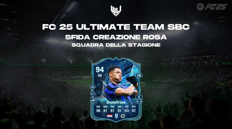 FC 25 TOTS: Dumfries Squadra della Stagione SBC