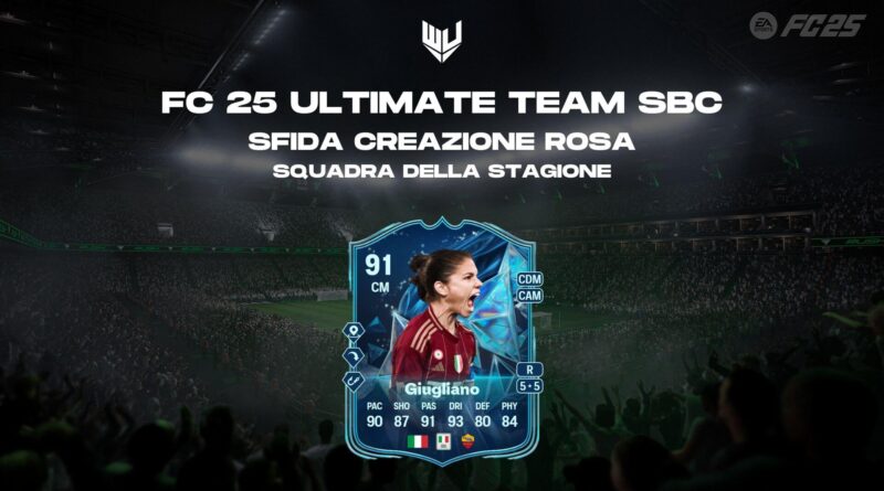 FC 25 TOTS: Giugliano Squadra della Stagione SBC