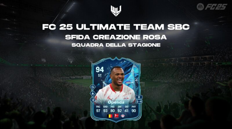 FC 25: Lois Openda TOTS SBC