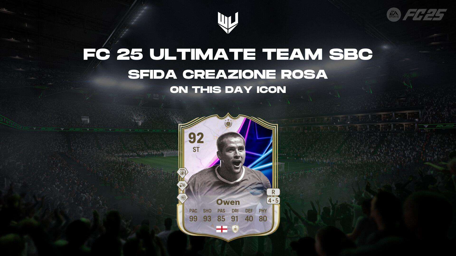 FC 25: Michael Owen On this Day Icon SBC