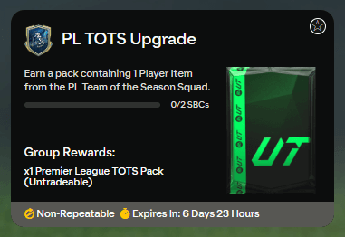 FC 25: Premier League TOTS upgrade SBC