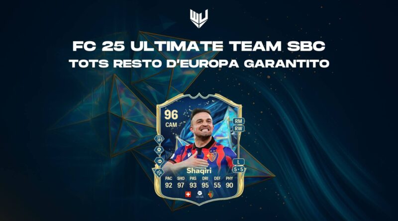 FC 25 TOTS: Squadra della Stagione Resto d'Europa garantito SBC
