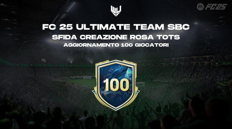 FC 25 TOTS: sfida creazione rosa aggiornamento 100 giocatori