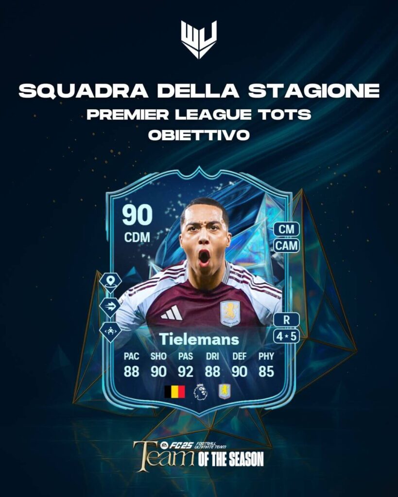FC 25: Tielemans TOTS Premier League obiettivo