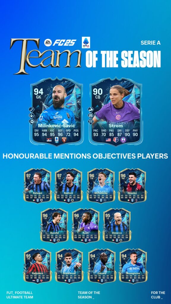 FC 25: obiettivi Team of the Season Serie A