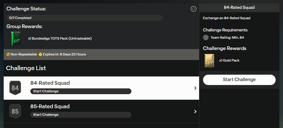 FC 25: requisiti SCR TOTS Bundesliga garantito