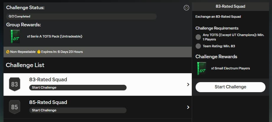 FC 25: requisiti SCR TOTS Serie A garantito