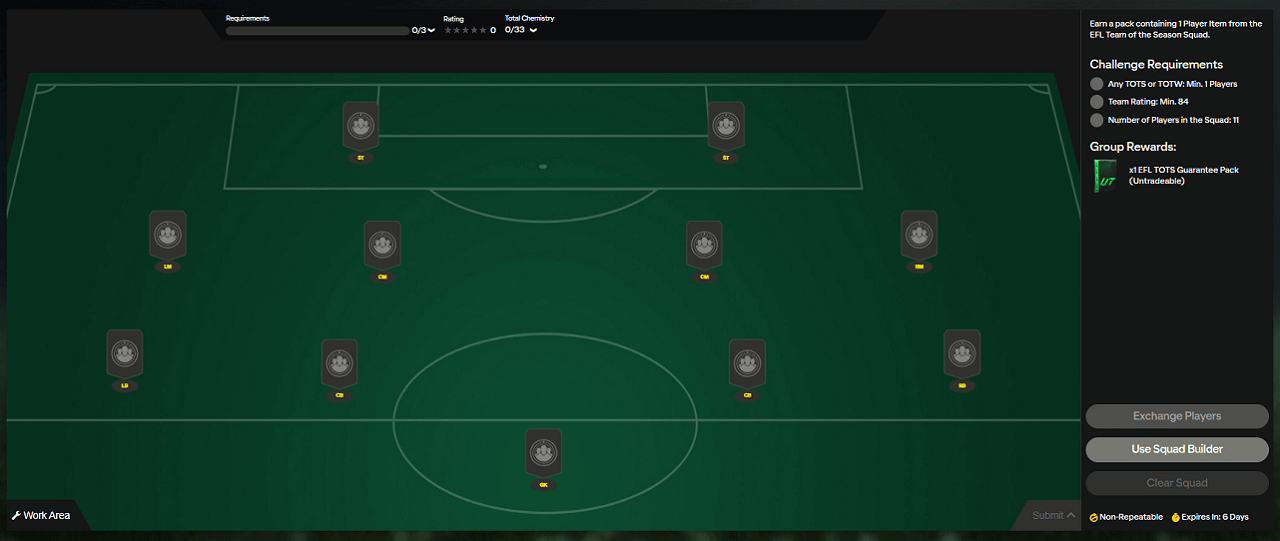 FC 25: requisiti SCR EFL TOTS garantito