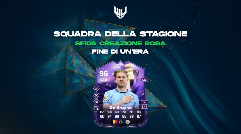 FC 25 TOTS: De Bruyne fine di un'era SBC