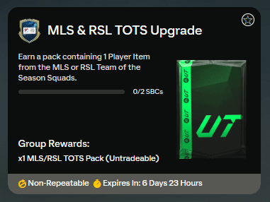 FC 25: MLS o RSL TOTS upgrade SBC