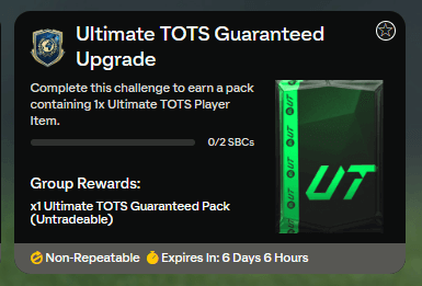 FC 25: Ultimate TOTS guaranteed upgrade SBC