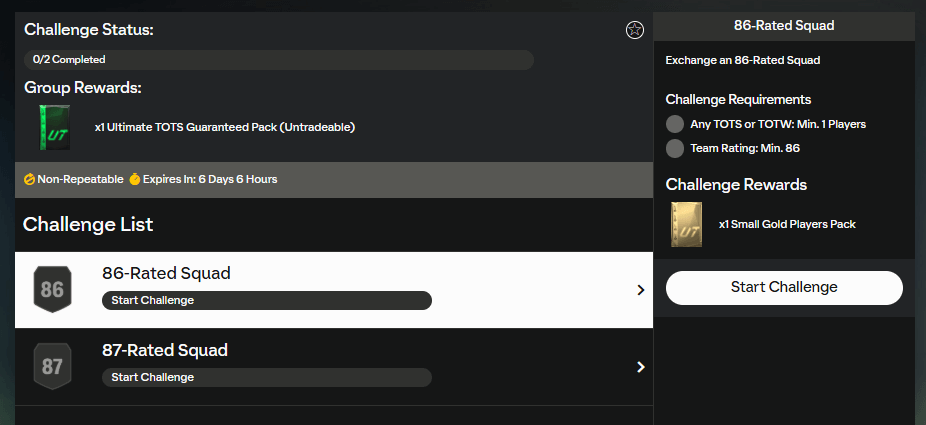 FC 25: requisiti SCR TOTS Ultimate garantito