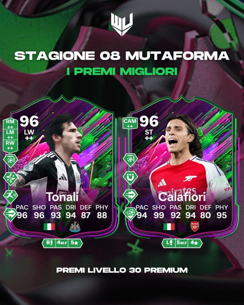 FC 25: premi pass premium stagione 8 Mutaforma livello 30