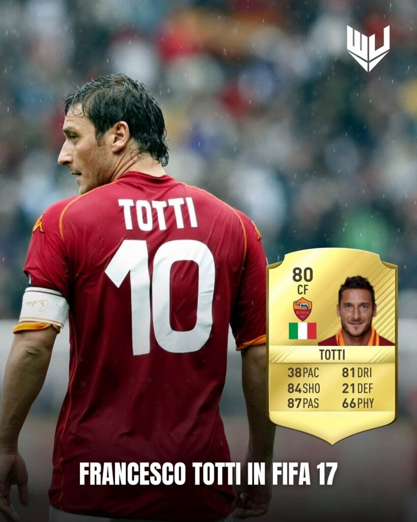 Francesco Totti gold card in FIFA 17