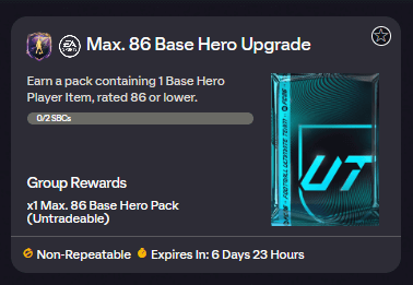 Max 86 Base Hero upgrade SBC