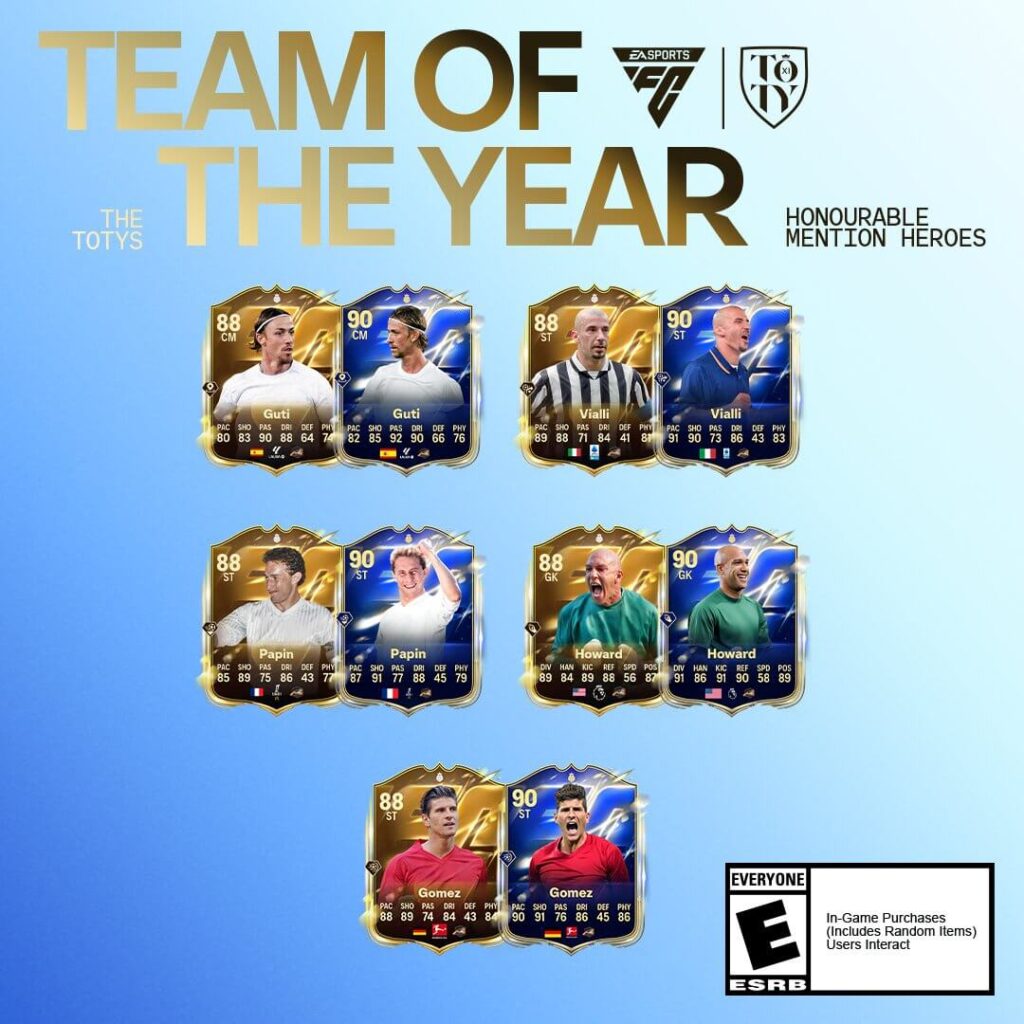 Classic XI Hero TOTY upgrades