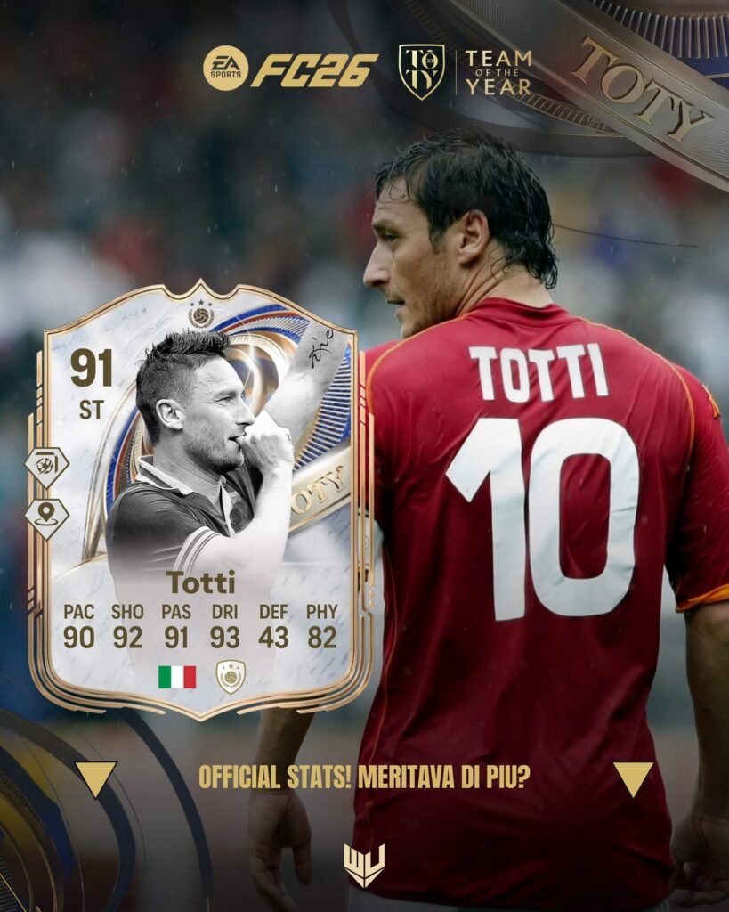 Francesco Totti TOTY Icon SBC card