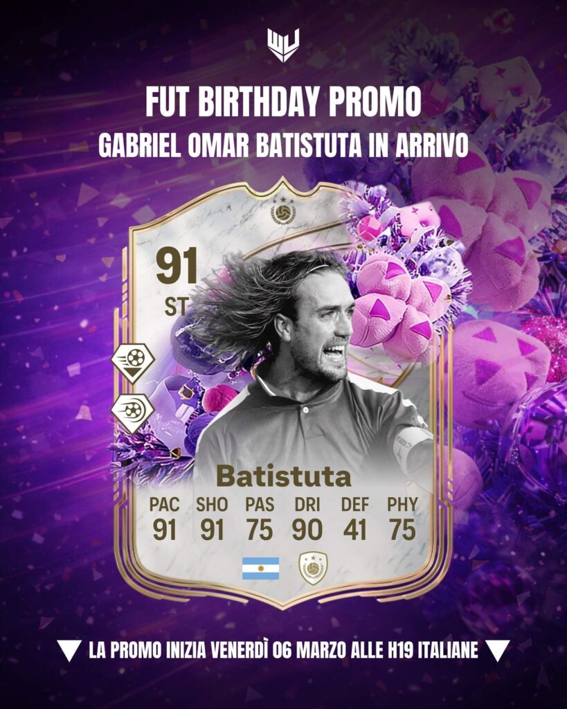 Batistuta FUT Birthday Icon prediction