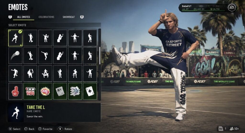 Personalizzazione emote su The Grounds