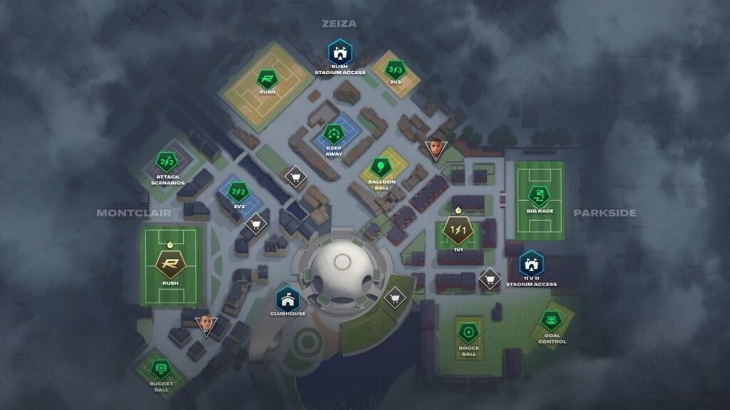 La mappa di The Ground