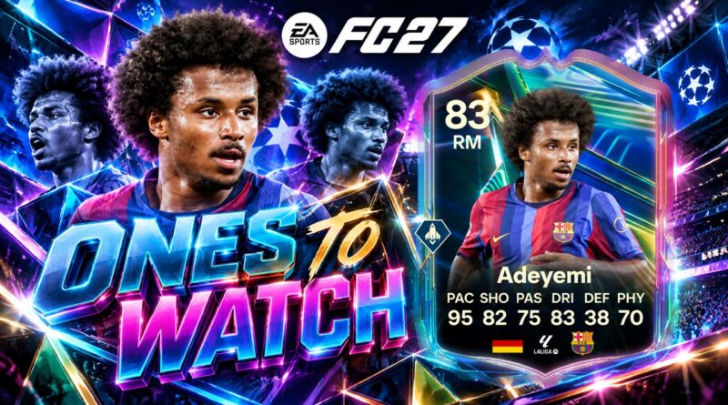 Adeyemi Ones to Watch promo card FC 27