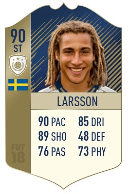 Larsson icona Prime, overall 90 per lo svedese