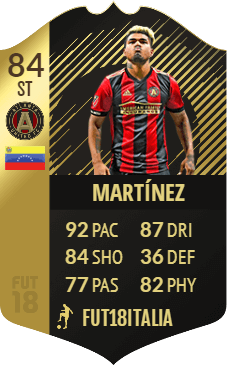 Josef Martinez SIF, overall 84 per lui