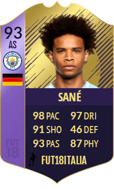 Sané Young POTY su FIFA 18 Ultimate Team