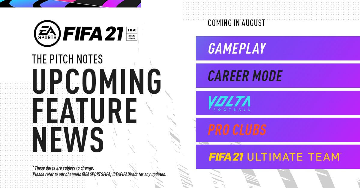 FIFA 21: news modalità di gioco attraverso pitch notes
