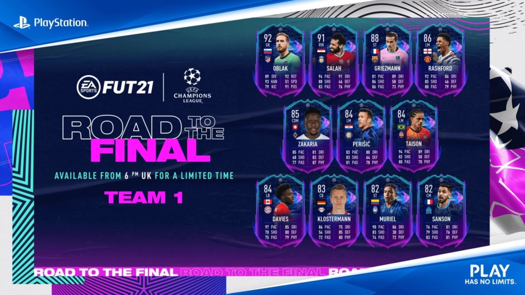 FIFA 21 RTTF: Road to the Final team 1