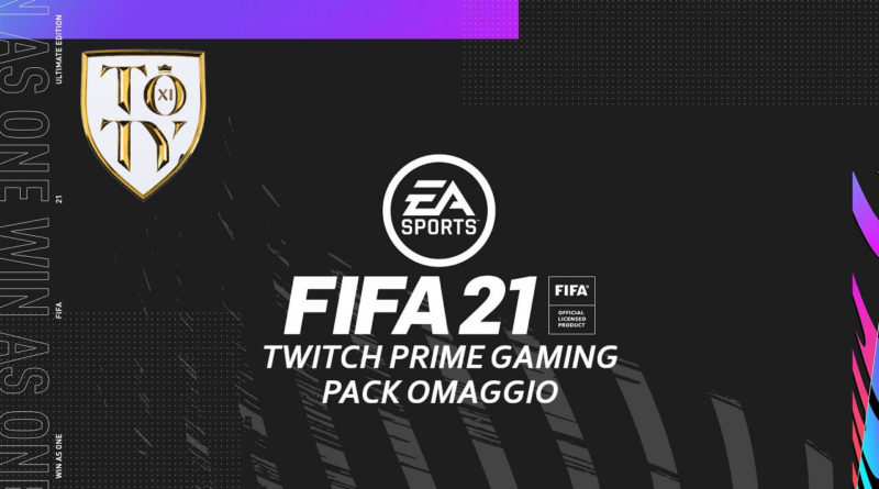 FIFA 21: Twitch Prime Gaming pack omaggio su FUT