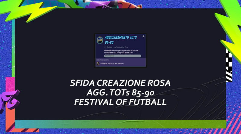FIFA 21: Festival of FUTball aggiornamento TOTS 85-90 SBC