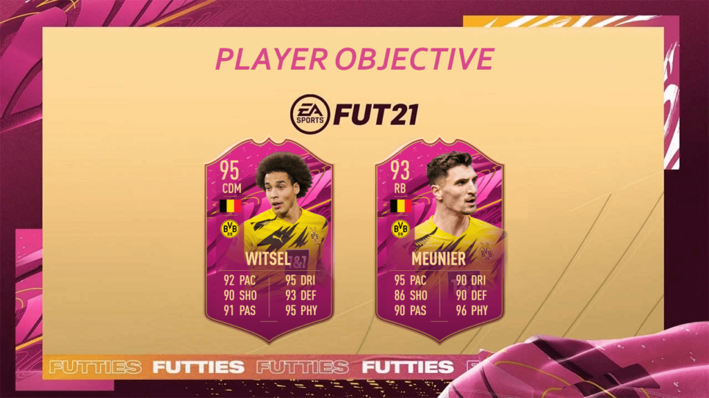 FIFA 21 Futties: Witsel e Meunier dinamic duo player objective