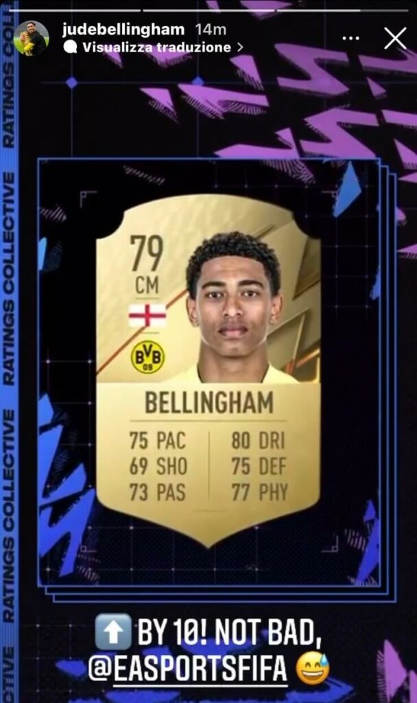 FIFA 22: Bellingham rating 79