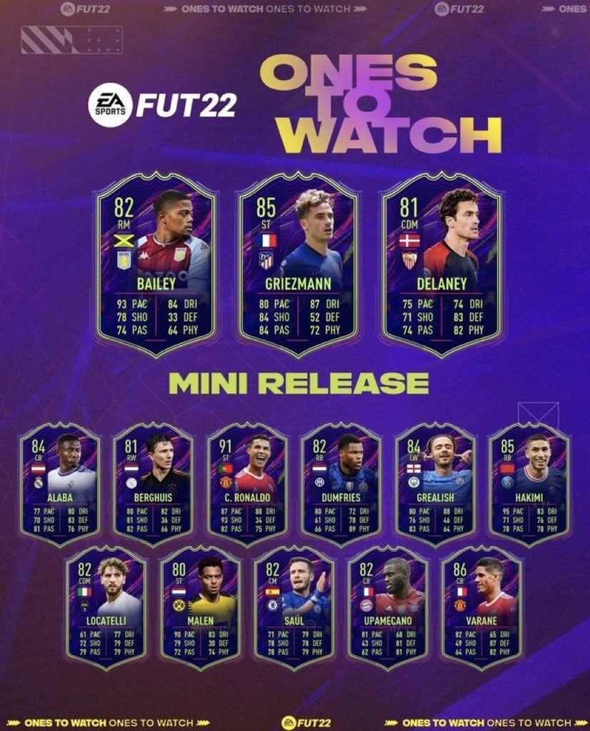 FIFA 22: OTW mini release team 1
