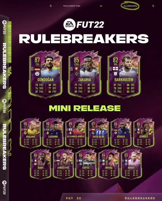 FIFA 22: RuleBreakers team 1 mini-release