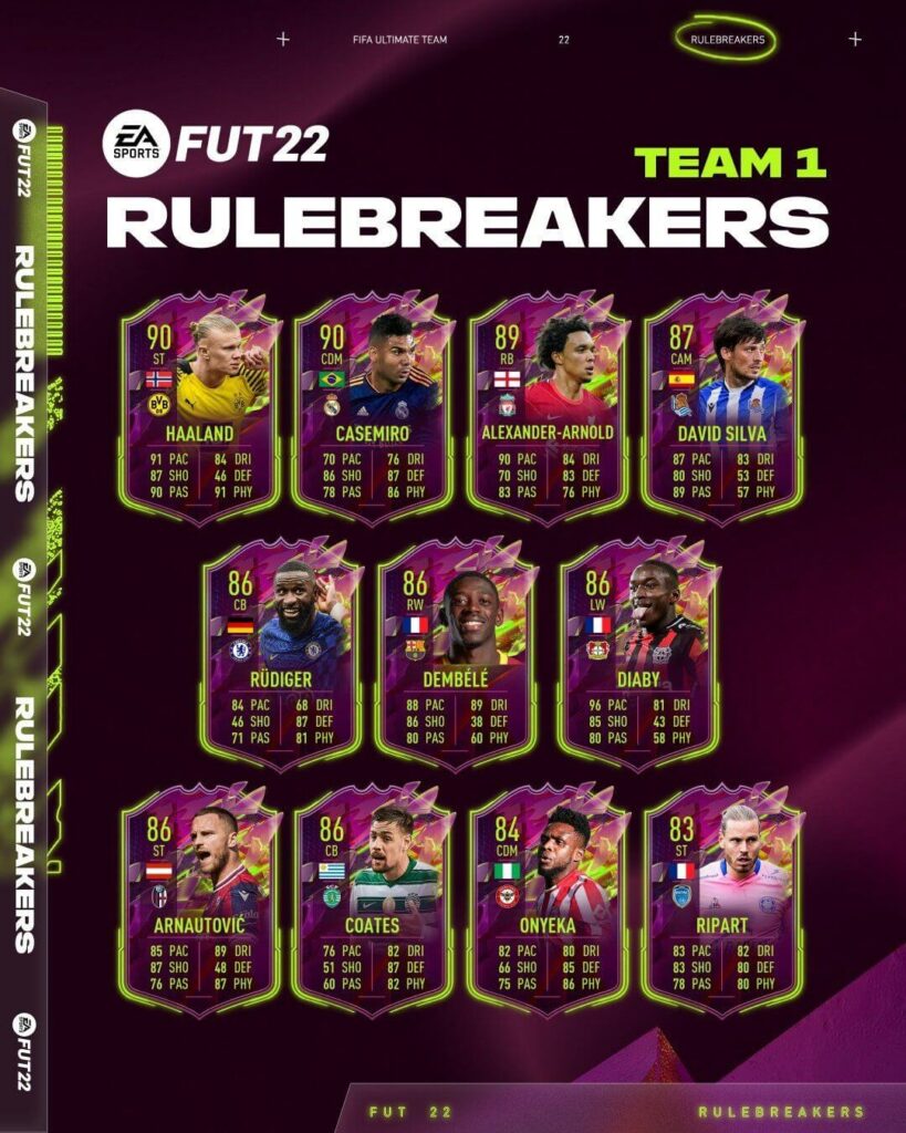 FIFA 22: RuleBreakers team 1