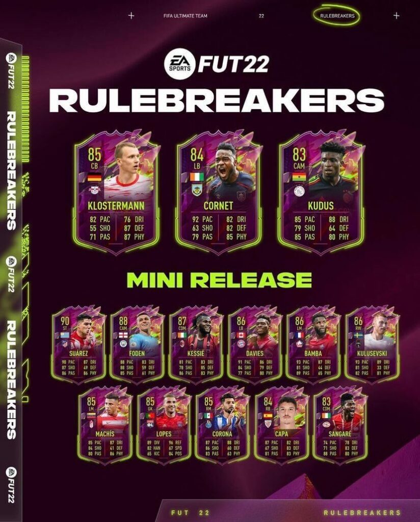FIFA 22: RuleBreakers team 2 mini release