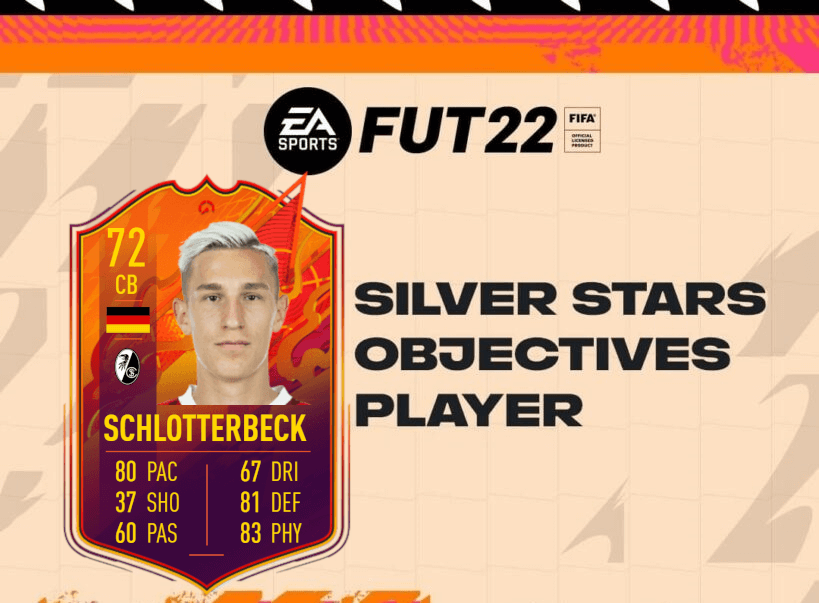 FIFA 22: Schlotterbeck TOTW 16 Silver Stars player objective