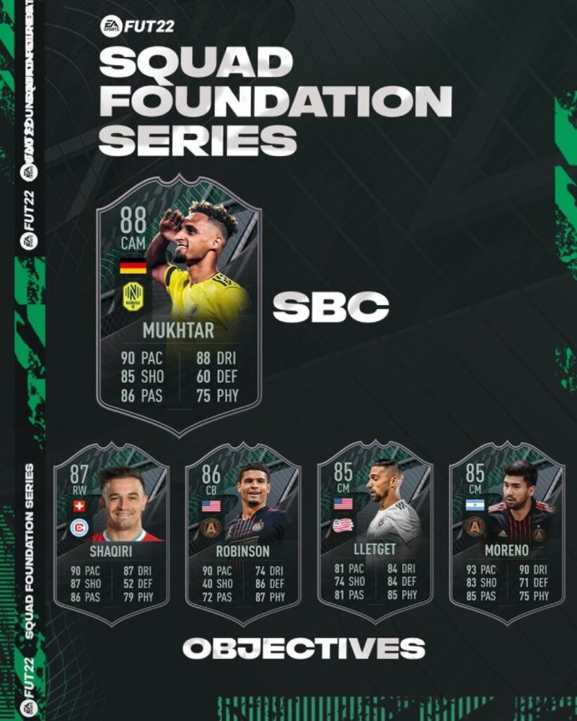 FIFA 22: MLS Squad Foundation Series player objective