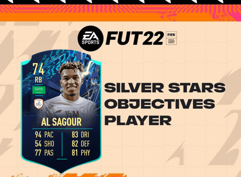 FIFA 22: Al Sagour TOTS Moments TOTW 35 silver stars player objective